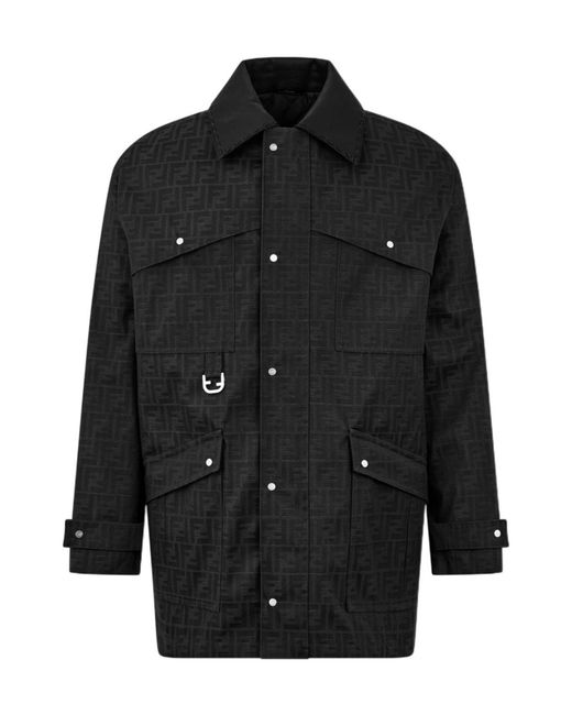 Fendi Black Logo Blouson Jacket for men