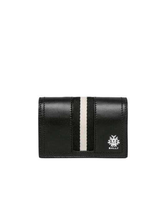 Bally Black Flip Card Holder for men