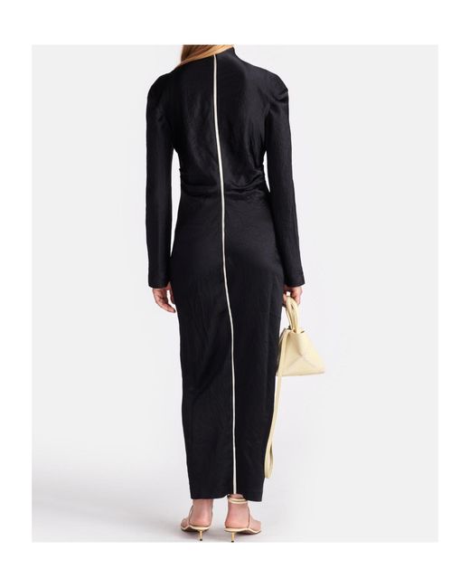 Nanushka Black Naia Midi Dress