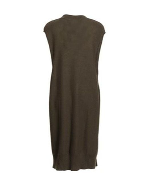 MM6 by Maison Margiela Brown V-Neck Dress