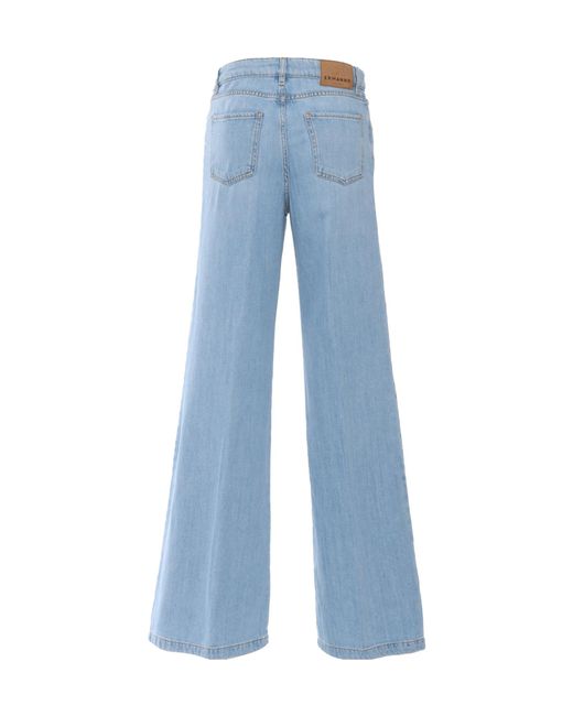 Ermanno Scervino Blue Denim Trousers With Belt Loops