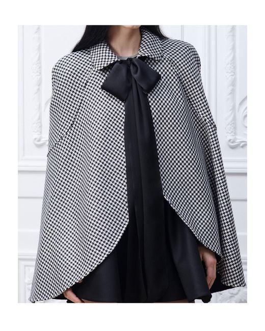 Dior Gray Cape With Tied Neckline