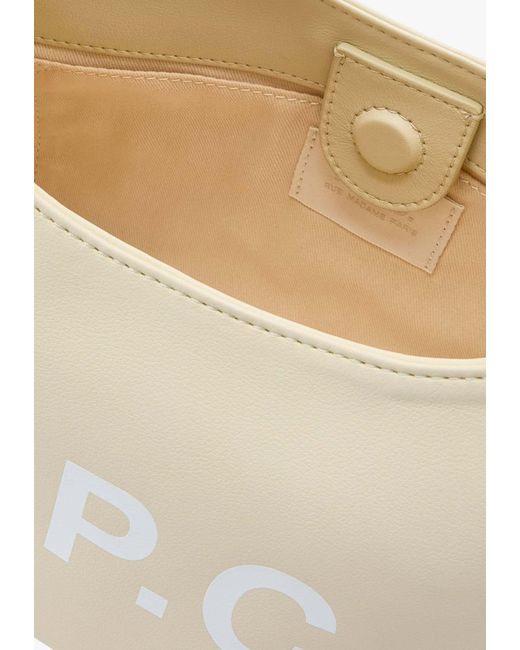A.P.C. Natural Baby Ninon Logo Printed Shoulder Bag