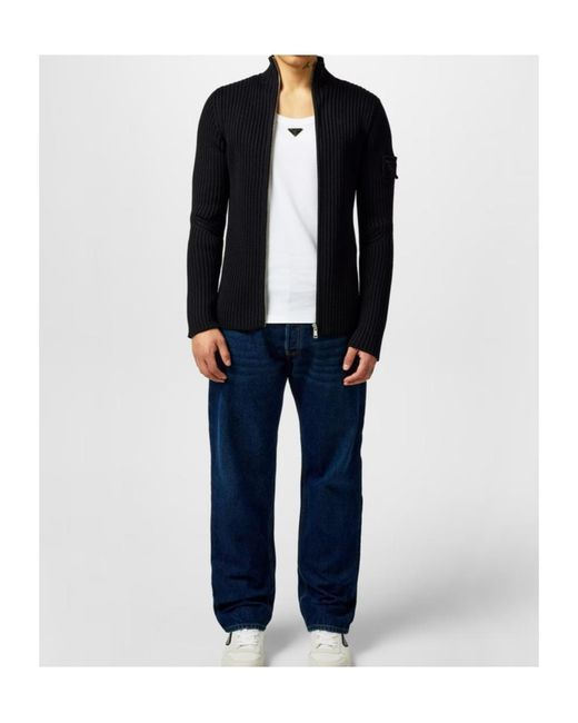 Prada Black Zip-Up Sweater for men