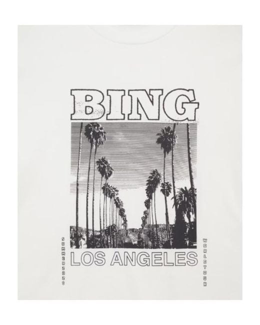Anine Bing White Short-Sleeved Crew Neck T-Shirt