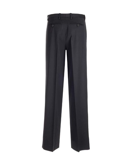 Versace Blue Wide-Leg Tailored Pants