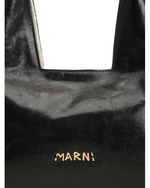 Marni Black Logo Lettering Mini Shoulder Bag