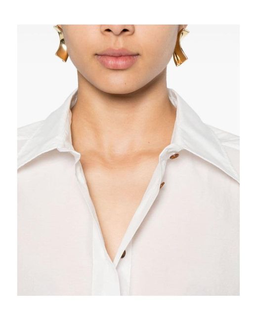 Philosophy Di Lorenzo Serafini White Drop Shoulder Oversize Shirt