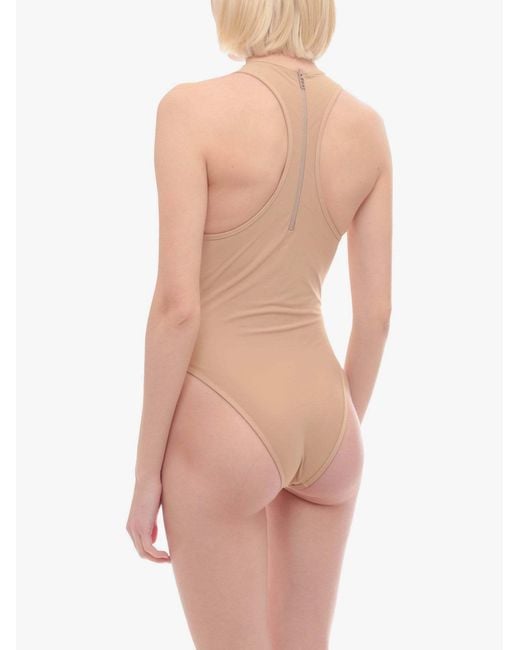 Fendi White Sheer-Panel One-Piece Swimsuit