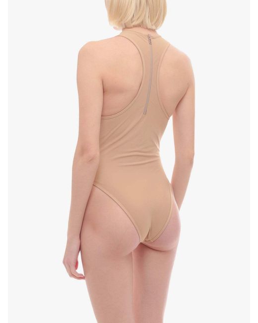 Fendi White Sheer-Panel One-Piece Swimsuit