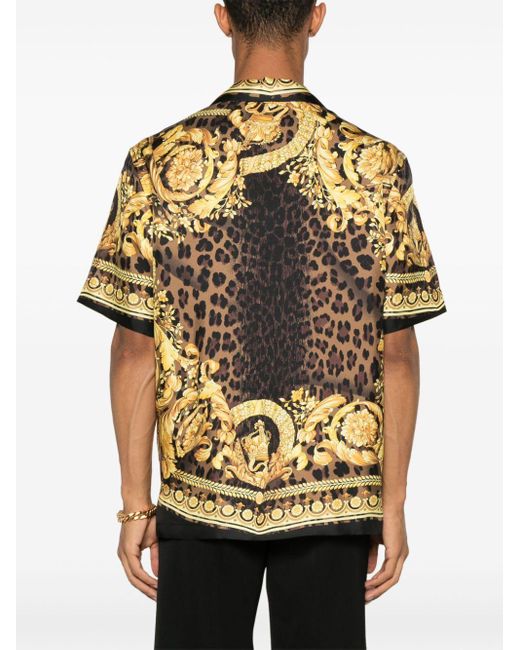 Versace Metallic Wild Barocco Short-Sleeved Shirt for men