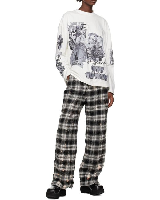 we11done White Printed Long-Sleeved T-Shirt for men