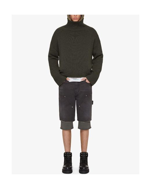Givenchy Green Turtleneck Oversized Knitted Jumper for men