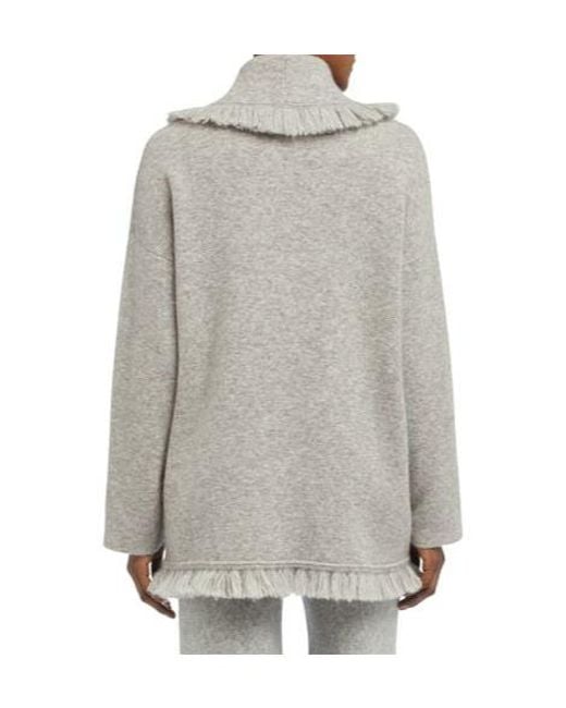 Alanui Gray Finest Fringed Cardigan