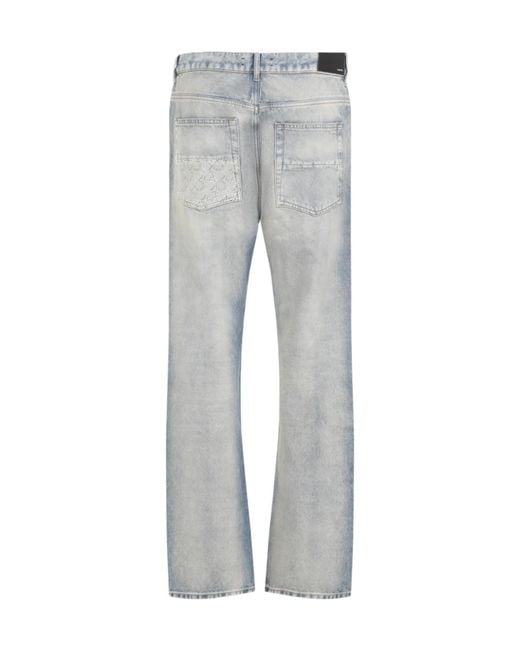 Amiri Blue Ma Quad Cuff Straight Leg Jeans for men