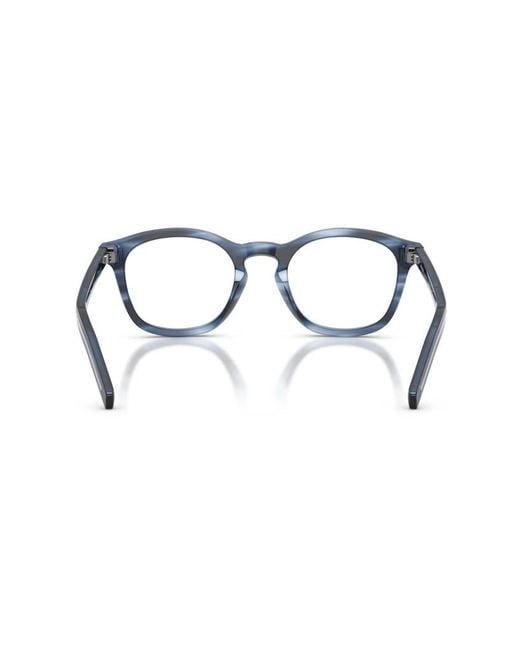 Prada White Eyewear Oval Frame Glasses for men