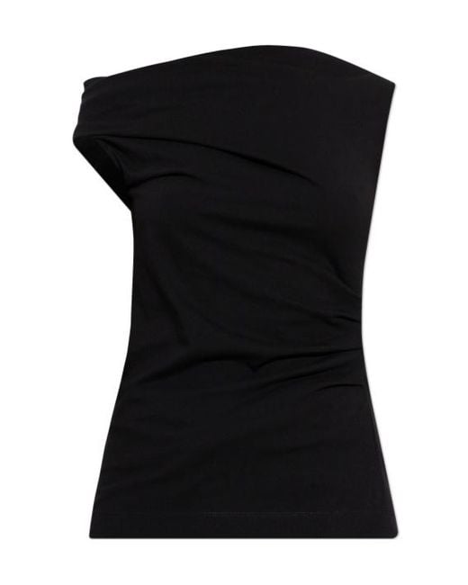 Dries Van Noten Black Asymmetrical Top