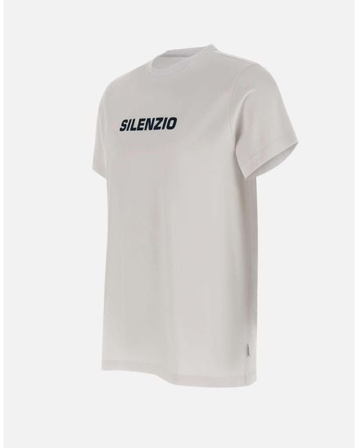 Aspesi White Silenzio Logo T-Shirt for men