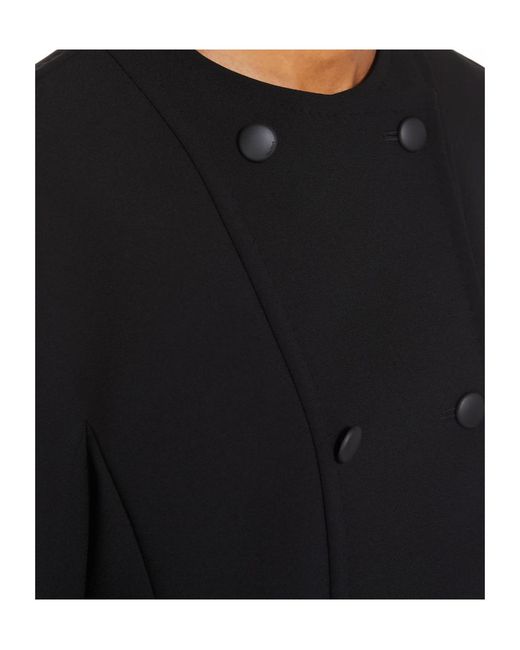 Max Mara Black Double-Breasted Long-Sleeved Jacket