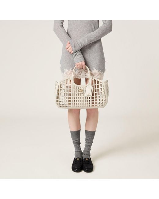 Miu Miu Metallic Leather Basket