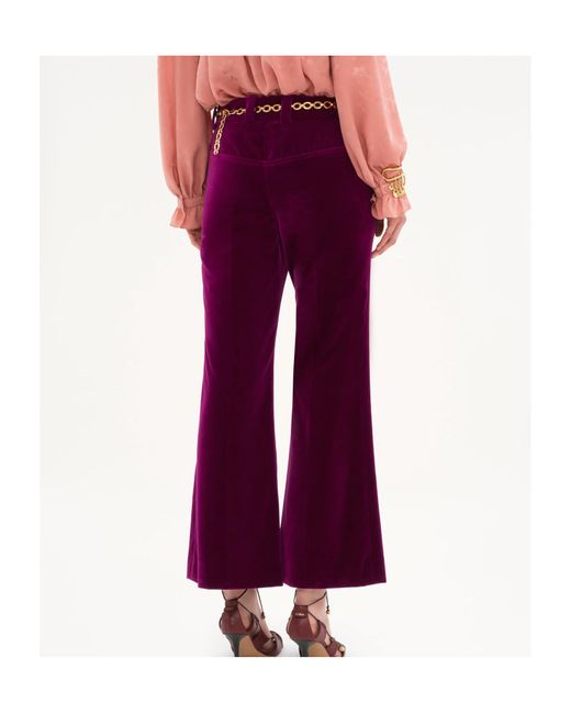 Chloé Red Chloé Cropped Bootcut Pants