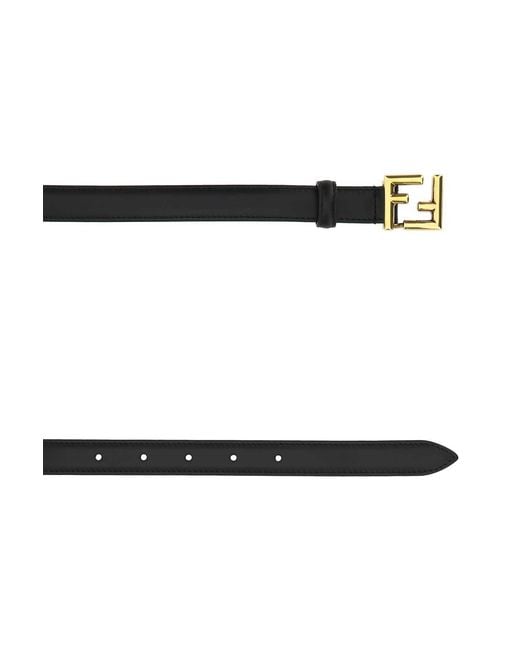 Fendi White Ff Buckled Belt