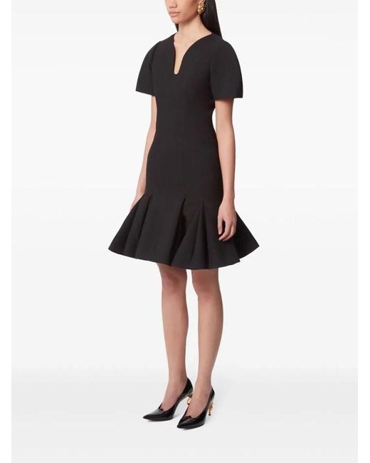 Nina Ricci Black Peplum Woolen Dress