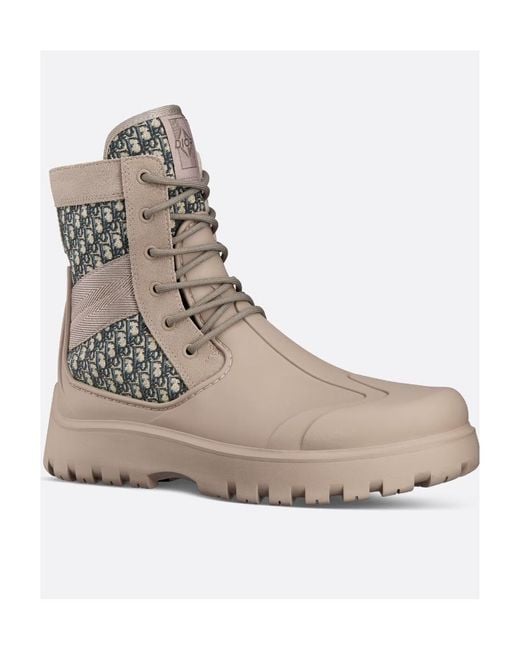 Dior Gray Homme Garden Lace-Up Boots for men