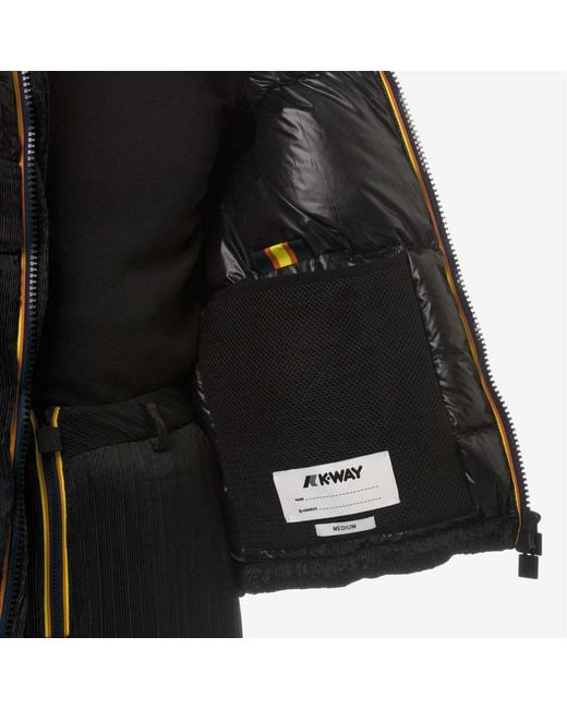 K-Way Black Claudeny Plisse Thermo Pleated Heavy Jacket for men