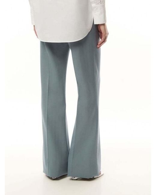 Stella McCartney Blue Pinstripe Bell-Bottom Pants