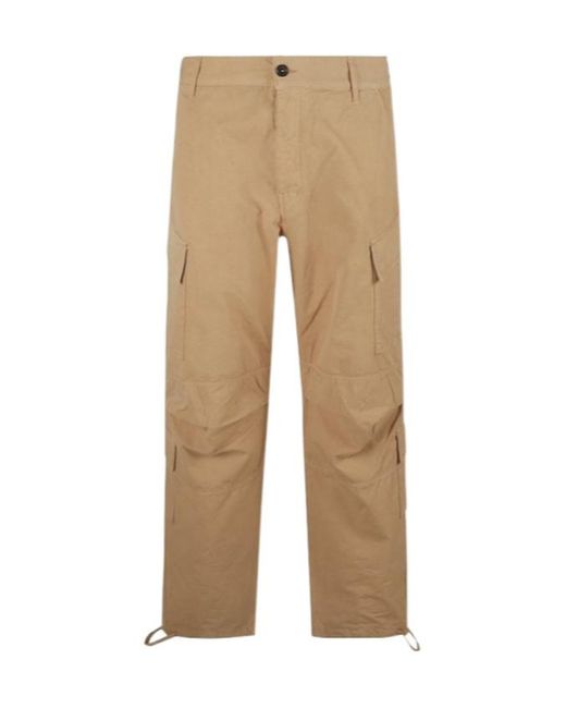 DARKPARK Natural Wide-Leg Drawstring Cargo Trousers for men