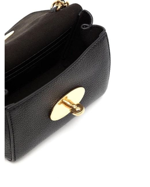 Mulberry Black Lily Twist-Lock Mini Crossbody Bag