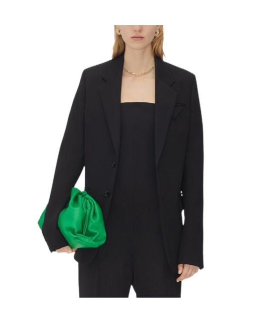 Bottega Veneta Black Single-Breasted Long Sleeved Blazer