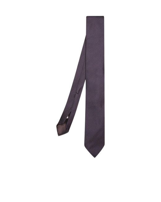 Lardini Purple Textured Pattern Tie for men