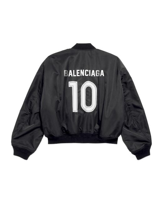 Balenciaga Soccer Varsity Jacket in Blue for Men | Lyst