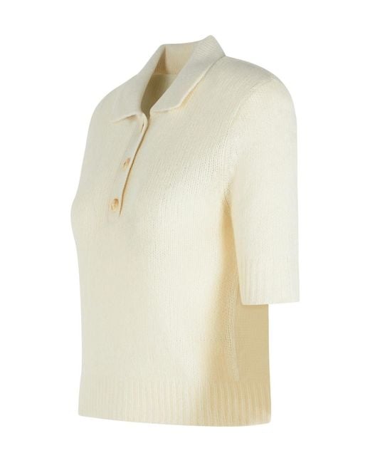 Lisa Yang White Polo Sweater