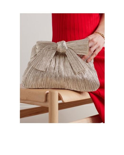 Loeffler Randall Natural Golden Pleated Clutch
