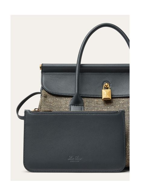 Loro Piana Black Loom Bag L25