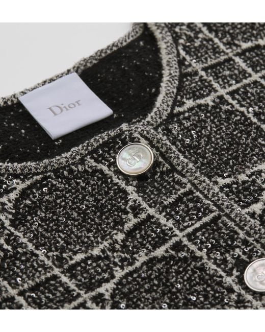 Dior Black Macrocannage Cropped Jacket