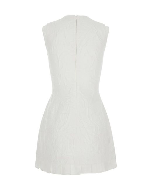 ShuShu/Tong White Sleeveless Mini Dress Viscose