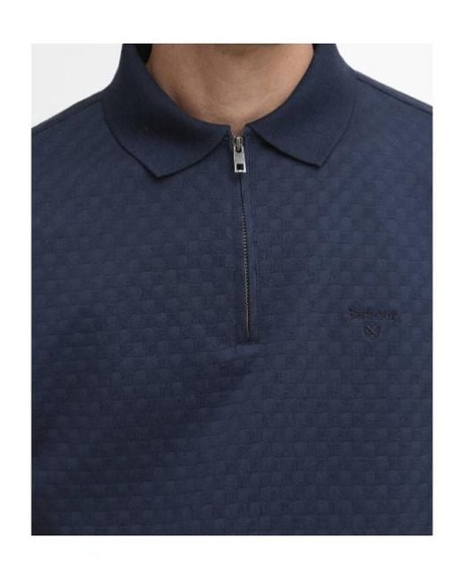 Barbour Blue Hockham Tailored Polo Shirt for men