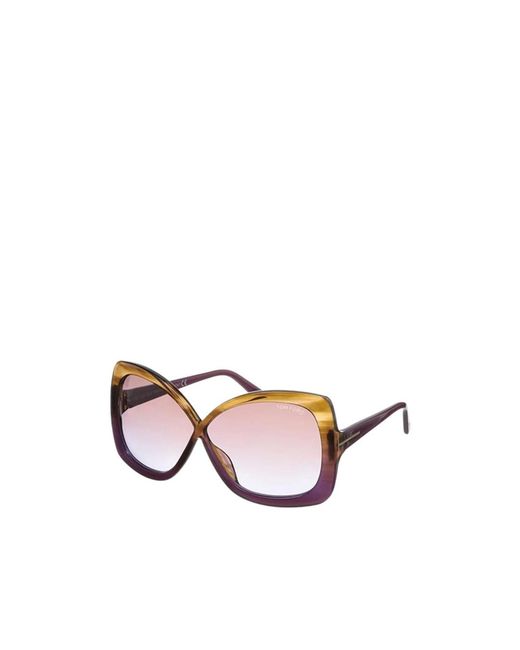 Tom Ford Pink Logo Full-Frame Sunglasses