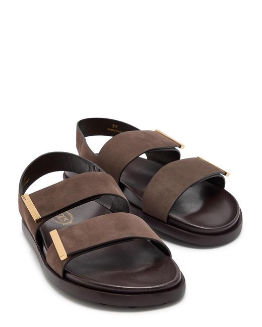 Tod's Brown Suede Sandals