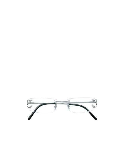 Cartier Multicolor Rectangle Rimless Glasses for men