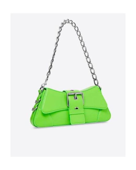 Balenciaga Green Lindsay Small Shoulder Bag With Strap