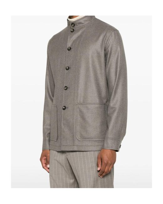 Tagliatore Gray Single-Breasted Casual Jacket for men