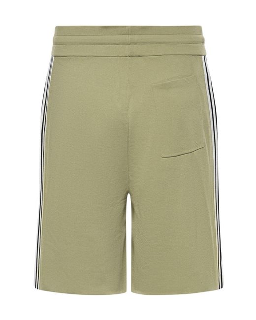 Autry Green Side Stripe Drawstring Shorts for men