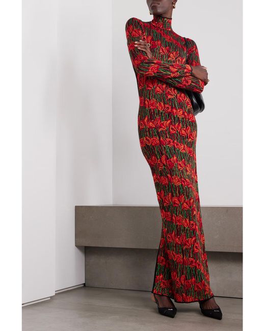 Emilio Pucci Red Backless Jacquard Dress