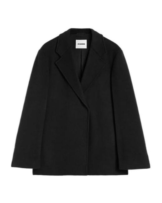 Jil Sander Black Concealed Fastened Coat