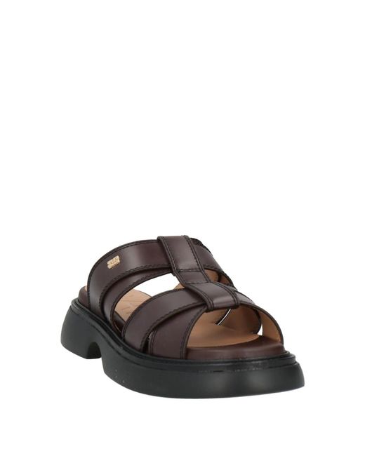 Ganni Brown Solid Color Sandals
